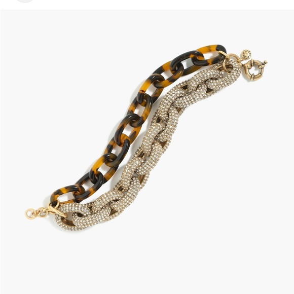 J. Crew Pavé & Tortoise Double-Link Bracelet - Picture 3 of 8